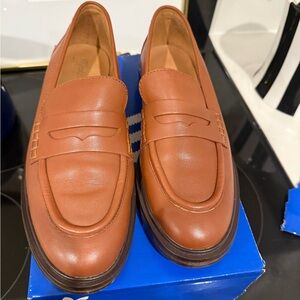 Madewell Tan Leather Loafers